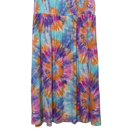 The Childrens Place Tie-Dye Smocked Dress Girls Size Large Multicolor New - Picture 4 of 8